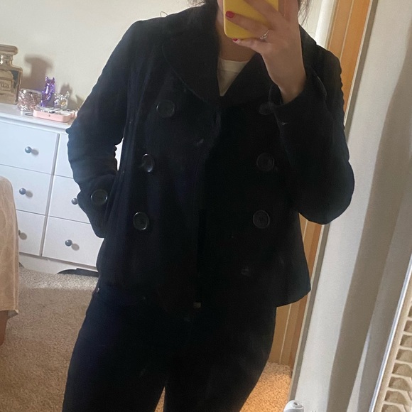 Banana Republic double breasted metal button coat - Picture 4 of 7